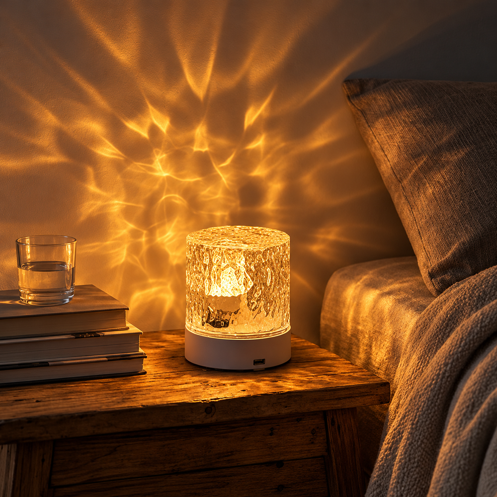 Mistglow Water Ripple Night Light with Remote